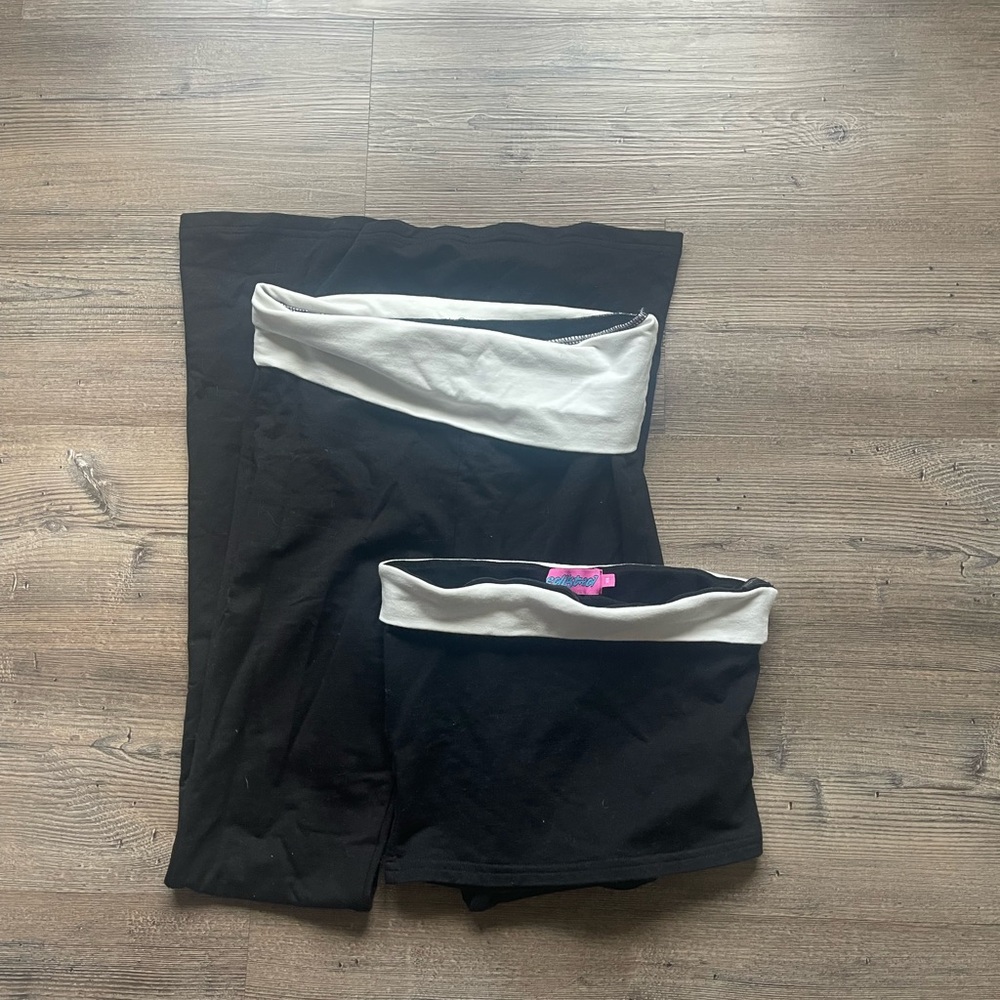 Edikted fold over flare leggings and tube top set! - Picture 2 of 4
